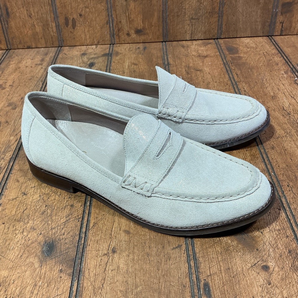Vionic Waverly Light Tan Gold Metallic Preppy Corpcore Penny Loafer Women's 8.5
